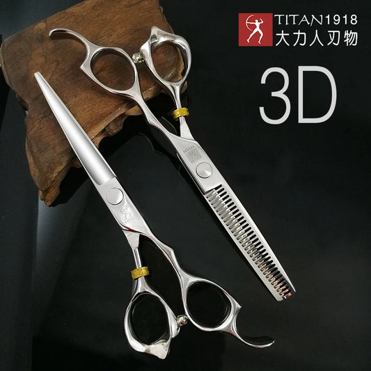 Titan 3D Scissors - Professional Barber Hairdressing Shears