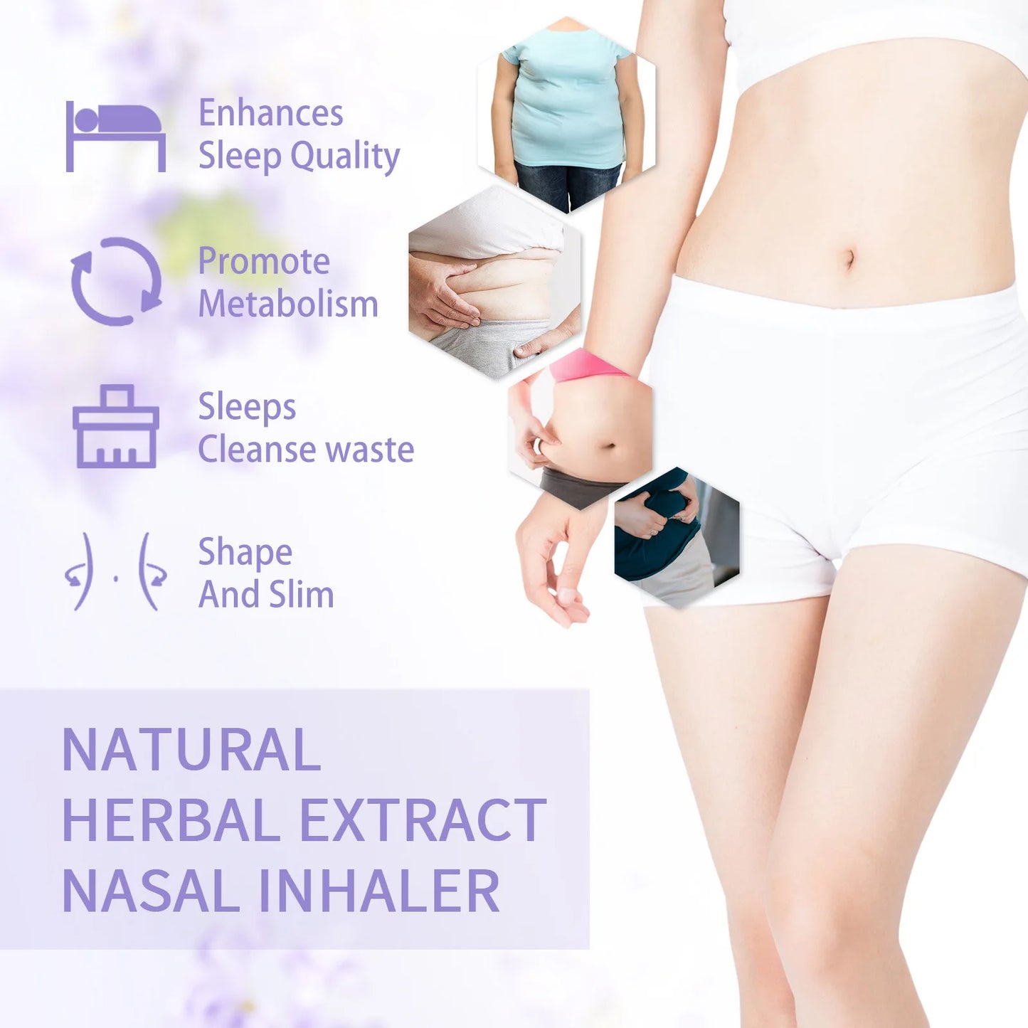 Weight Loss Essential Oil Belly Fat Loss Insomnia Therapy Tummy Cellulite Removal Thin Leg Waist Sculpting Slimming Nose Inhaler