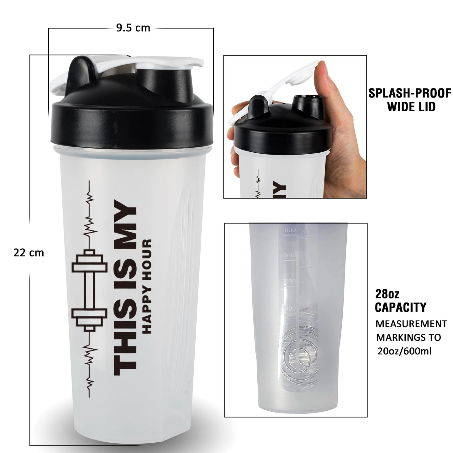 Protein Shaker Bottle 20oz