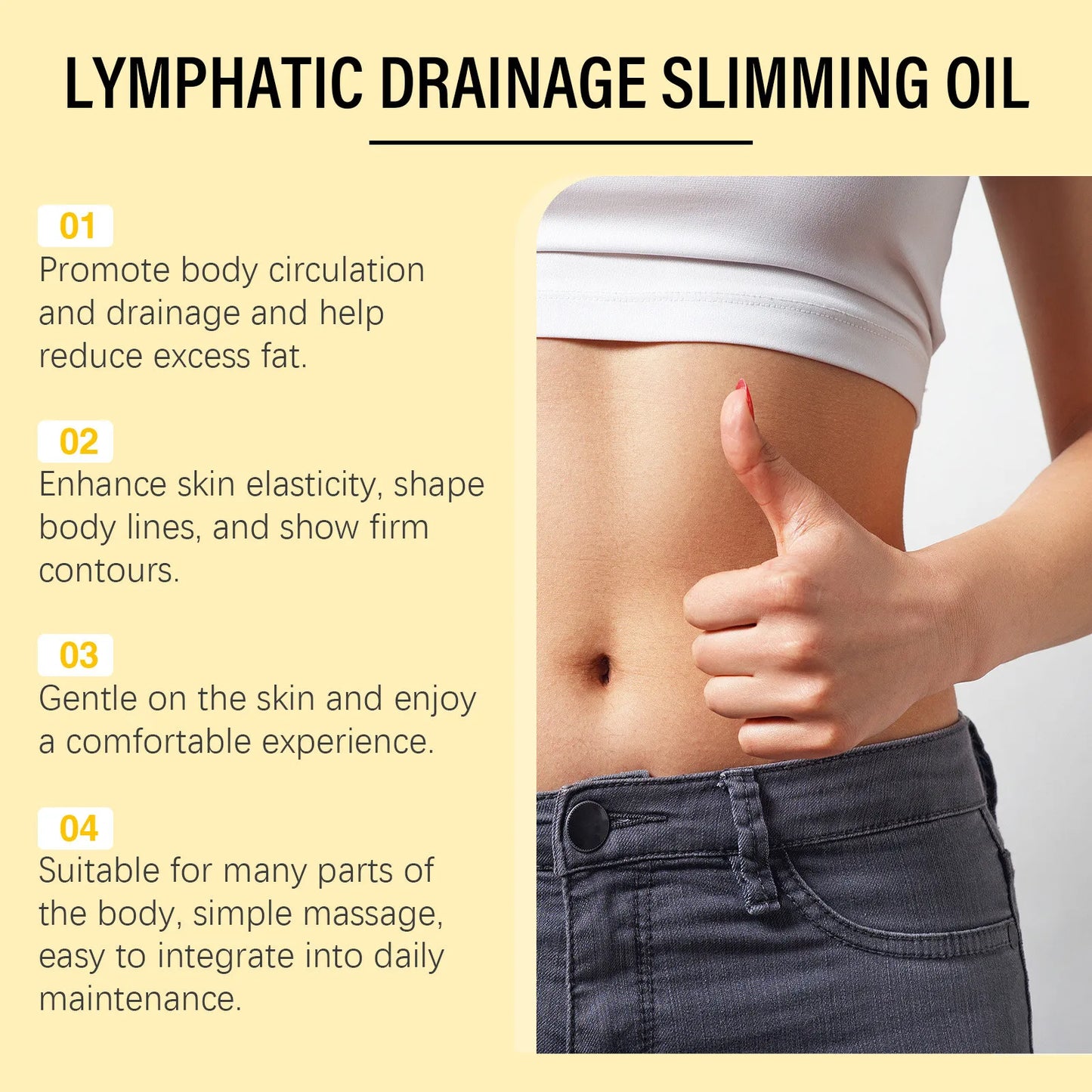 Weight Loss Oil Bee Venom Lymphatic Drainage Detox Anti Swelling Firming Lifting Belly Fat Burner Shaping Body Massage Product