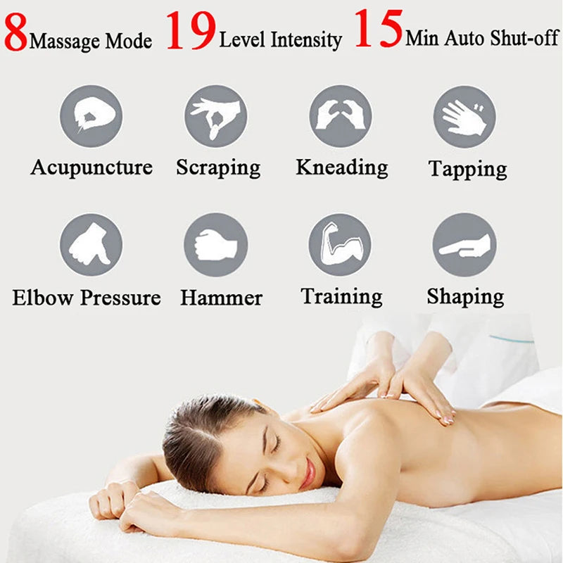 USB Rechargeable Smart EMS Muscle Stimulator Electric ABS Abdominal Patch Training Arm Neck Body Massager Fitness Slimming